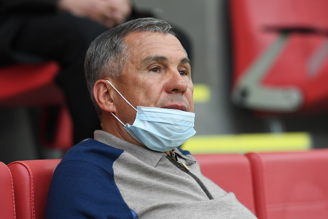 Президент Татарстана Рустам Минниханов посетил матч. фото: tatarstan.ru